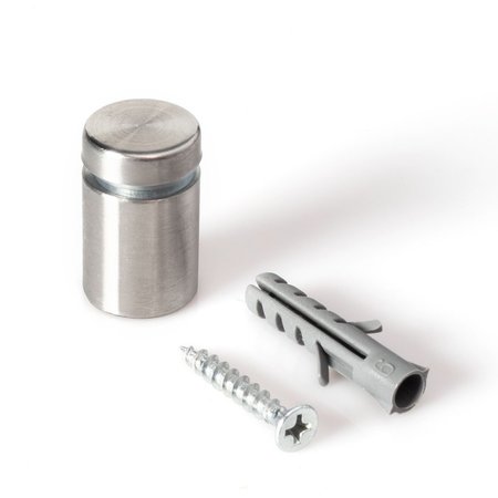 OUTWATER Round Standoffs, 3/4 in Bd L, Stainless Steel Brushed, 5/8 in OD 3P1.56.00047